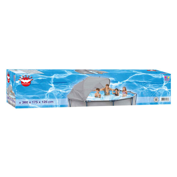 Happy People Tettoia per Piscina Struttura in Acciaio 360x175x125 cm