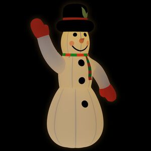 vidaXL Pupazzo di Neve Natalizio Gonfiabile con LED 805 cm