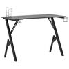 vidaXL Scrivania da Gaming con Gambe a Y Nera 110x60x75 cm