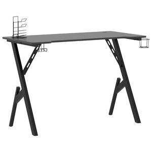 vidaXL Scrivania da Gaming con Gambe a Y Nera 110x60x75 cm