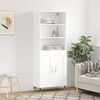 vidaXL Credenza Bianca 69,5x34x180 cm in Legno Multistrato