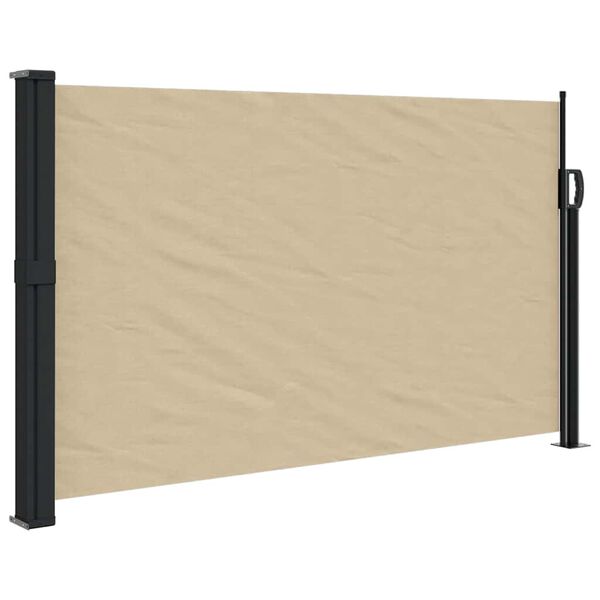 vidaXL Tenda da Sole Laterale Retrattile Beige 120x600 cm