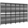 vidaXL Divisorio per Ambienti a 6 Pannelli Nero in Polyrattan