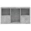 vidaXL Credenza con Luci LED Grigio Cemento 181,5x37x100 cm