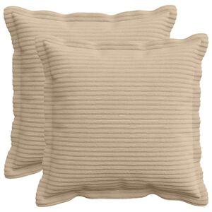 vidaXL Federa 2 pz HOUTEN Tortora 30 x 30 cm corduroy