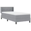 vidaXL Letto a molle con materasso Grigio chiaro 200 x 90 cm Tessuto