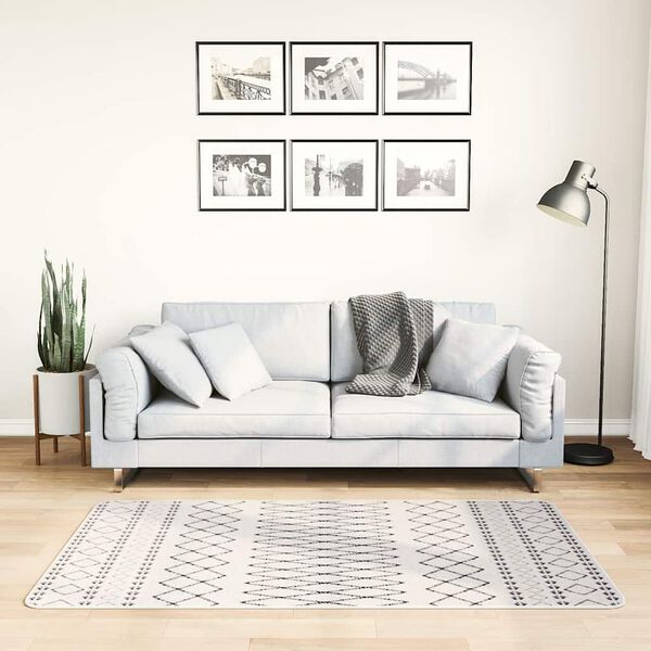 vidaXL Tappeto Lavabile 80x150 cm Nero e Bianco