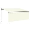 vidaXL Tenda Sole Retrattile Automatica con Parasole 3,5x2,5 m Crema