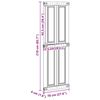 vidaXL Porta Corona Bianco 70 x 210 cm Legno multistrato