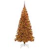 vidaXL Albero di Natale con 300 LED con supporto Oro 180 cm PET