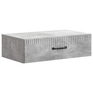 vidaXL Tavolino da Parete Laterale 59 x 34,5 x 17 cm Grigio Cemento