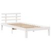vidaXL Giroletto con Cassetti Bianco 75x190 cm Legno Massello di Pino