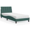 vidaXL Letto con Materasso Hanko Verde Scuro 90x190 cm in Velluto