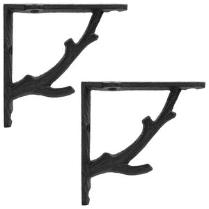 vidaXL Supporti per mensole da parete 2 pz Nero 10 x 10 x 3 cm Acciaio
