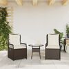 vidaXL Sedie da Giardino Reclinabili 2 pz Marrone in Polyrattan