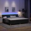 vidaXL Letto a Sorgente LED con materasso Nero 200 x 200 cm Tessuto