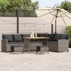 vidaXL Set Divani da Giardino 4 pz con Cuscini a Forma di L Polyrattan