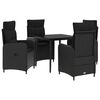 vidaXL Set Tavolo da Salotto 5 pz Nero