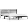 vidaXL Giroletto con Testiera in Metallo Nero 193x203 cm