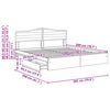 vidaXL Letto con Contenitore Nero 200 x 200 cm Legno multistrato