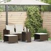 vidaXL Set Divano da Giardino 5 pz con Cuscini Marrone in Polyrattan