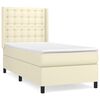 vidaXL Giroletto a Molle con Materasso Crema 90x200 cm in Similpelle