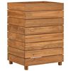 vidaXL Letto Rialzato 50x40x72 cm Legno di Teak di Recupero e Acciaio