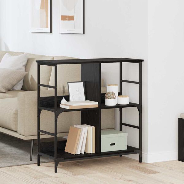 vidaXL Libreria Rovere nero 78.5 x 33 x 82 cm Legno multistrato