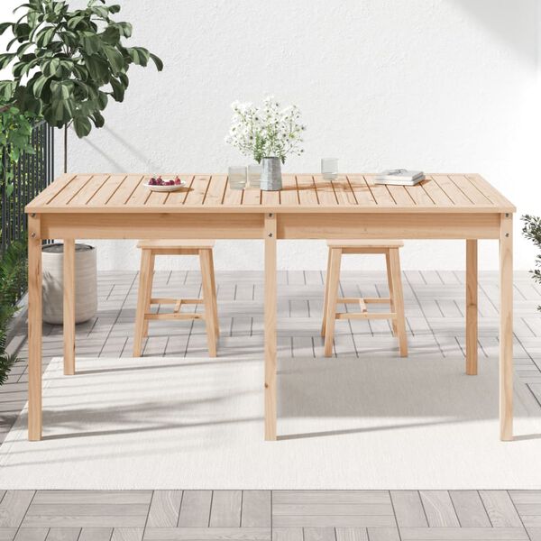 vidaXL Tavolo da Giardino 159,5x82,5x76 cm in Legno Massello di Pino