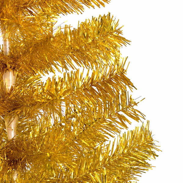 vidaXL Albero di Natale Preilluminato con Palline Oro 210 cm PET