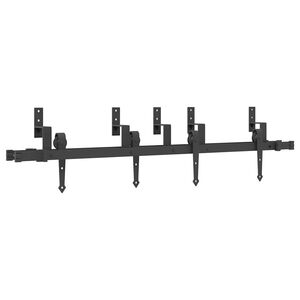 vidaXL Kit di Binari per Porte Scorrevoli 152,5 cm Acciaio Nero
