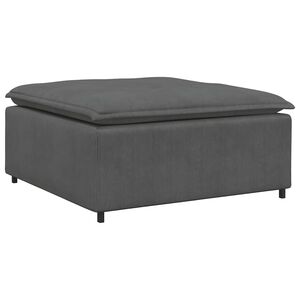 vidaXL Modulo Poggiapiedi Divano Modulare Grigio Scuro 100x100x48 cm