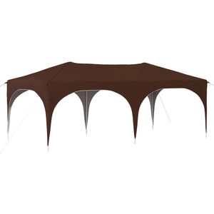 vidaXL Tenda per feste a pop-up Marrone 575 x 288 x 245 cm