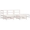 vidaXL Set Salotto da Giardino 6 pz Bianco in Legno Massello di Pino
