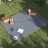 vidaXL Tovaglia da Picnic con Picchetti Grigio e Arancione 205x155 cm