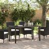 vidaXL Tavolo da Giardino Nero 140 x 80 x 73 cm Legno massello di teak