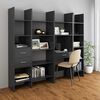 vidaXL Libreria Grigia 60x35x180 cm in Legno Multistrato