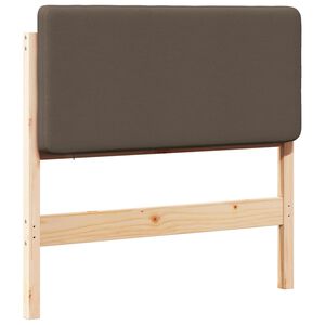vidaXL Testiera imbottita Marrone e taupe 75 cm Pino massello