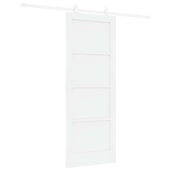vidaXL Porta scorrevole ORKDAL Bianco 78 x 202 cm Pino massello