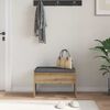 vidaXL Panca per ingresso Rovere artigianale 63 x 38 x 40 cm