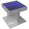 vidaXL Tavolino Salotto con LED Grigio Sonoma 50x50x45 cm Multistrato