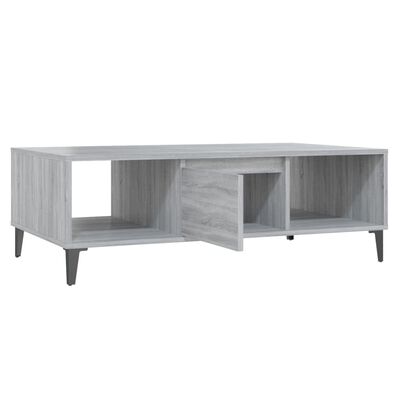 vidaXL Tavolino da Salotto Grigio Sonoma 103,5x60x35 cm in Truciolato