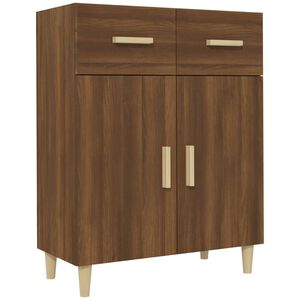vidaXL Credenza Rovere Marrone 69,5x34x89 cm in Legno Multistrato