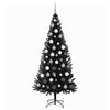 vidaXL Albero di Natale con 300 LED con supporto Nero 180 cm PVC