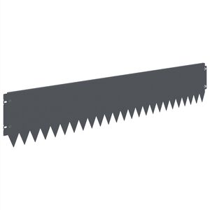 vidaXL Bordura per Prato 30 pcs 103 x 20 cm Acciaio Antracite