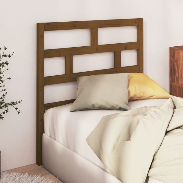 vidaXL Testiera per Letto ambra 106x4x100 cm in Legno Massello di Pino