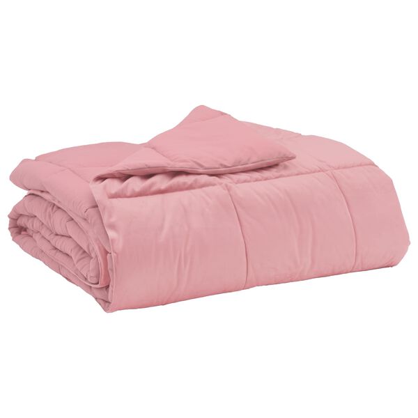 vidaXL Duvet Estivo Trapuntato Rosa 135 x 220 cm Microfibra