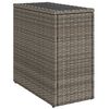 vidaXL Tavolino Giardino Piano Vetro Grigio 58x27,5x55 cm Polyrattan