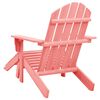 vidaXL Sedia Giardino Adirondack con Ottomana Massello di Abete Rosa