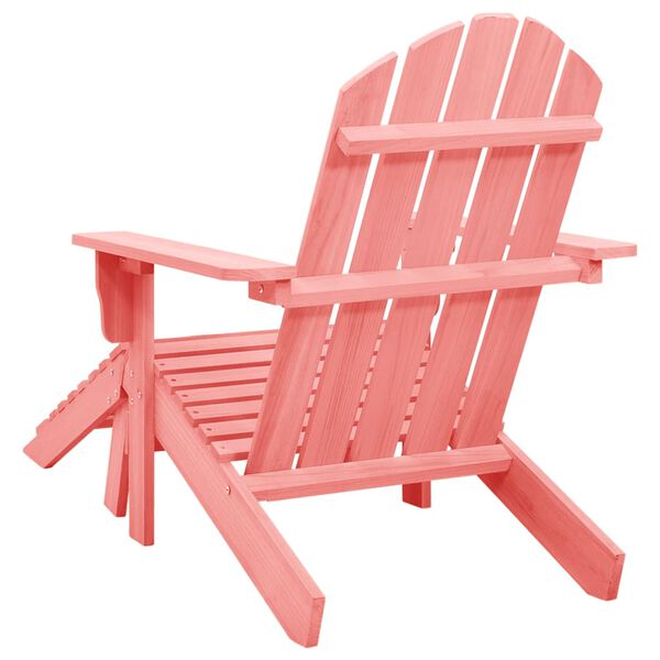 vidaXL Sedia Giardino Adirondack con Ottomana Massello di Abete Rosa